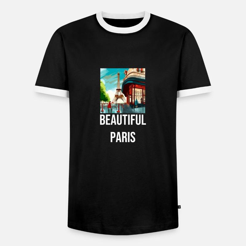 Beautiful Paris - das wunderschöne Paris - Männer Kontrast-T-Shirt - Schwarz/Weiß