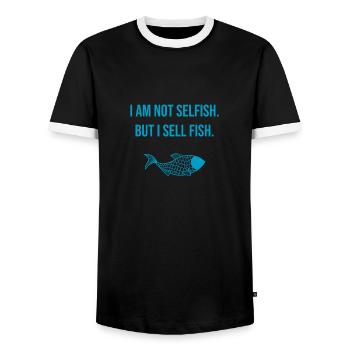 Fischverkäufer Geschenke - Männer Kontrast-T-Shirt - Schwarz/Weiß - Vorne - AI Model Female 172 light (172cm) & AI Model Male 178 light (178cm)