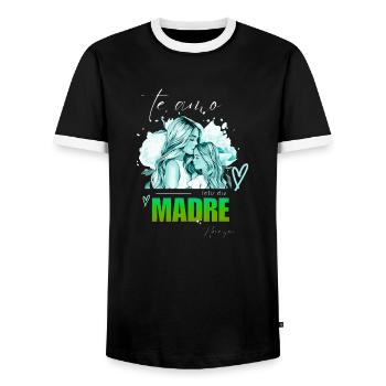 Frauen Frauenpower Design Kunst weiblicher Feminismus Symbol - Männer Kontrast-T-Shirt - Schwarz/Weiß - Vorne - AI Model Female 172 light (172cm) & AI Model Male 178 light (178cm)