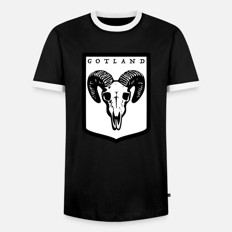 Gotland - Männer Kontrast-T-Shirt - Schwarz/Weiß