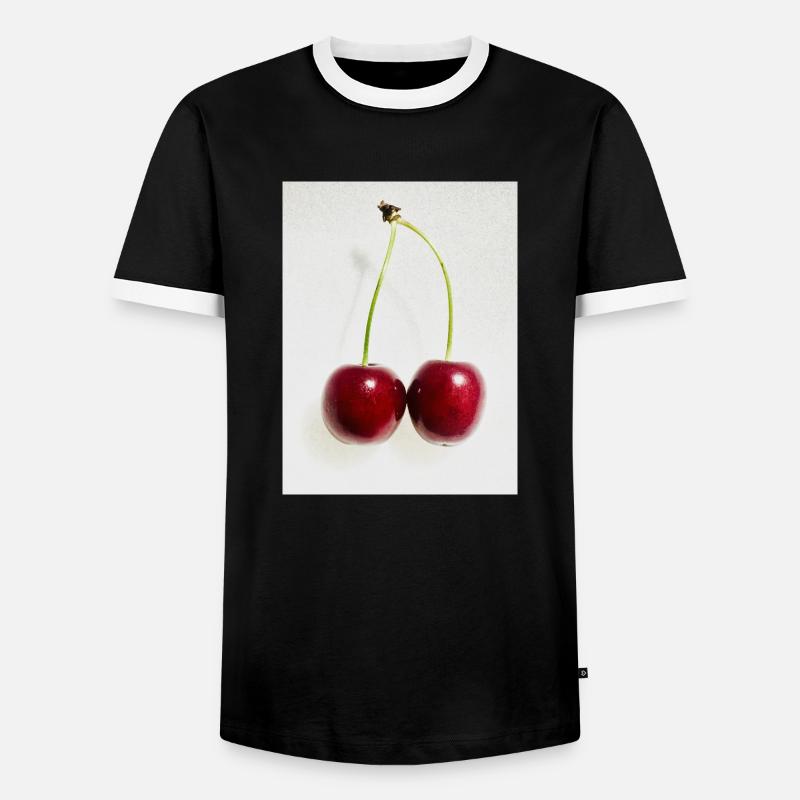 Cherry - Men's Ringer Shirt - black/white