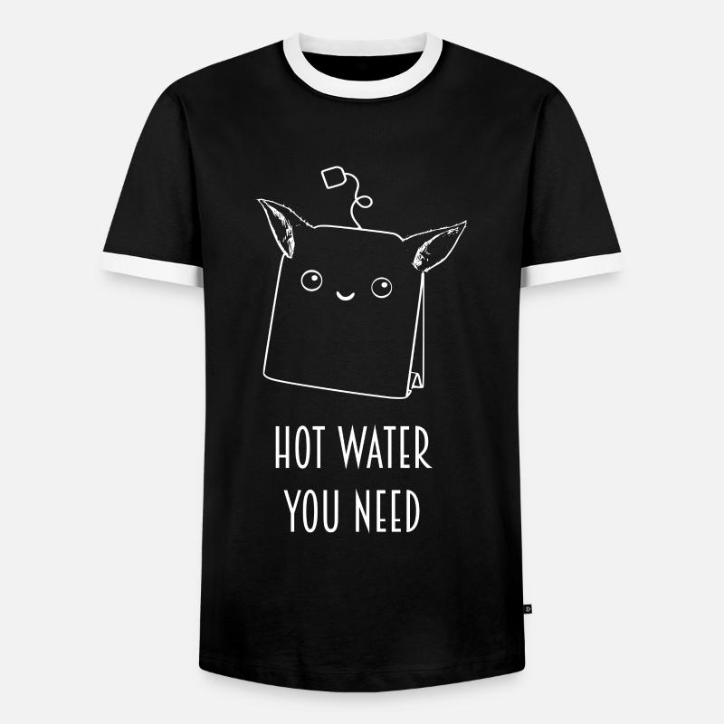 Tee - Männer Kontrast-T-Shirt - Schwarz/Weiß