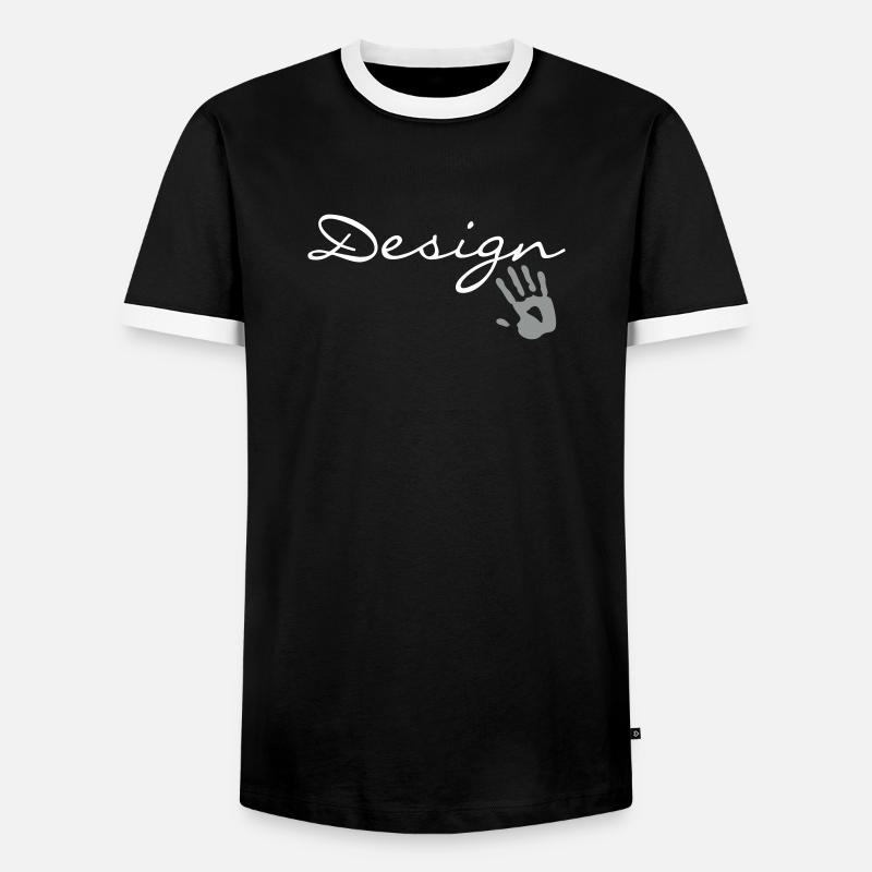construction - Men's Ringer Shirt - black/white