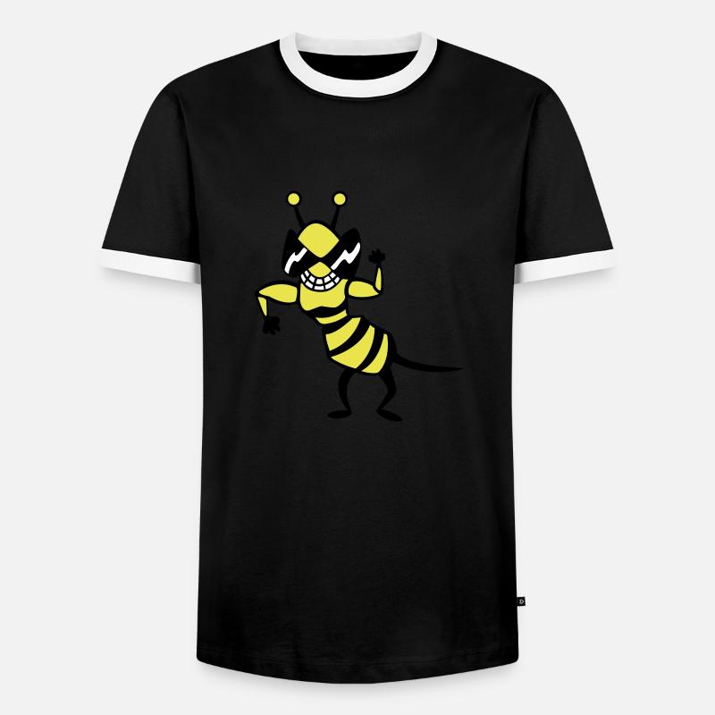 Wasp - Bee - Men's Ringer Shirt - black/white
