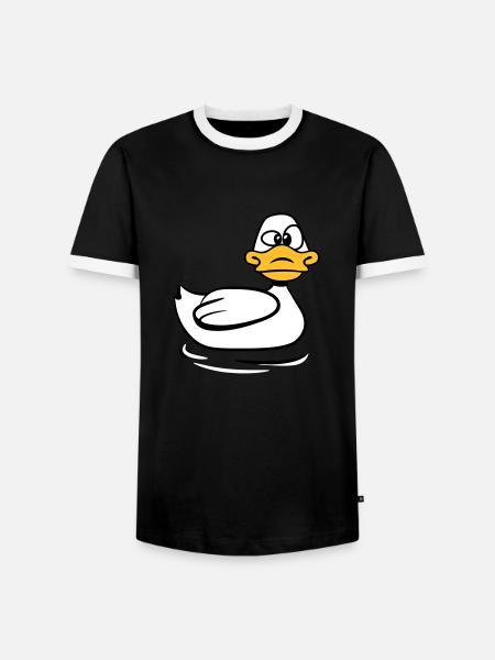 Dumma anka - Kontrast-T-shirt herr - svart/vit