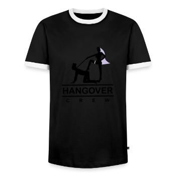 hangover 103 2c - Männer Kontrast-T-Shirt - Schwarz/Weiß - Vorne - AI Model Female 172 light (172cm) & AI Model Male 178 light (178cm)