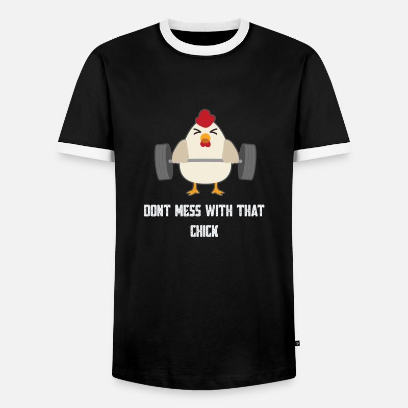 Strength training - Men's Ringer Shirt - black/white