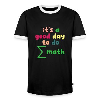 Math Teacher it's a good day to do math - Männer Kontrast-T-Shirt - Schwarz/Weiß - Vorne - AI Model Female 172 light (172cm) & AI Model Male 178 light (178cm)
