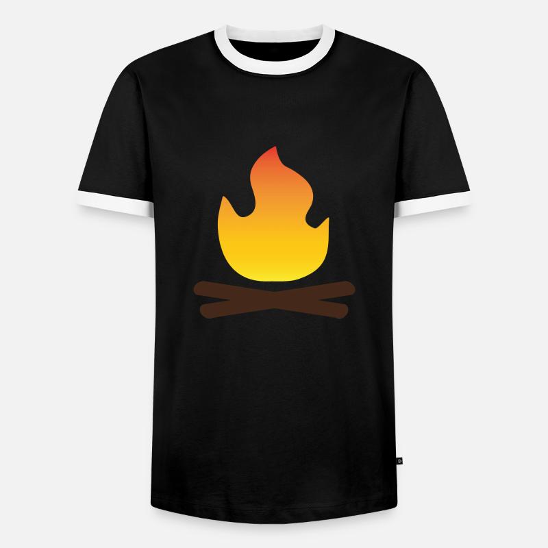 Campfire - Men's Ringer Shirt - black/white