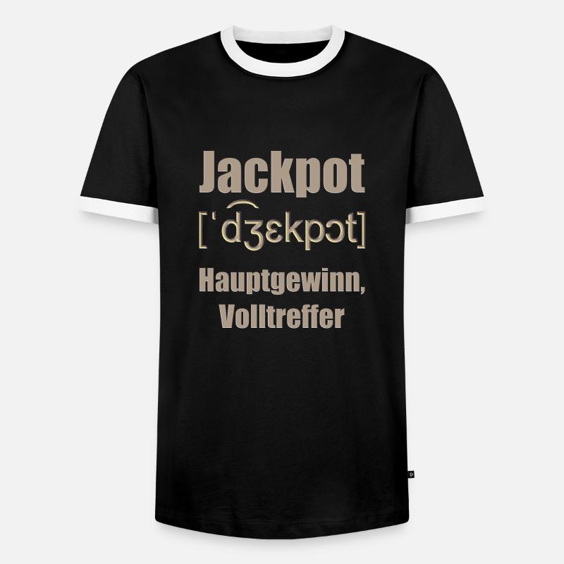 jackpot - Männer Kontrast-T-Shirt - Schwarz/Weiß