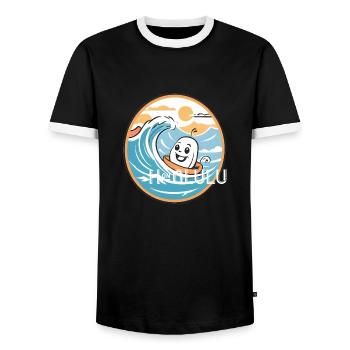 Honolulu Hawaii USA Geschenk Geschenkidee - Männer Kontrast-T-Shirt - Schwarz/Weiß - Vorne - AI Model Female 172 light (172cm) & AI Model Male 178 light (178cm)