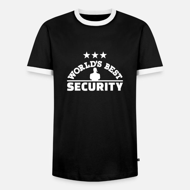 Security - Men's Ringer Shirt - black/white
