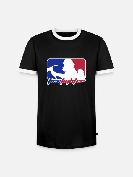 pompier - T-shirt contrasté Homme - noir/blanc