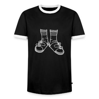 Proud Alman - Men's Ringer Shirt - black/white - Front - AI Model Female 172 light (172cm) & AI Model Male 178 light (178cm)
