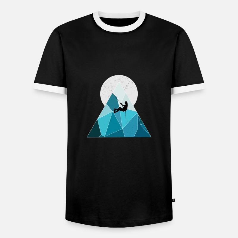 Klettern - Männer Kontrast-T-Shirt - Schwarz/Weiß