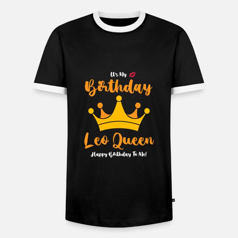 Sternzeichen Löwe - Männer Kontrast-T-Shirt - Schwarz/Weiß