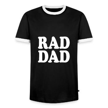 Rad dad - Männer Kontrast-T-Shirt - Schwarz/Weiß - Vorne - AI Model Female 172 light (172cm) & AI Model Male 178 light (178cm)