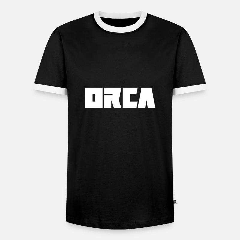 Orca - Men's Ringer Shirt - black/white