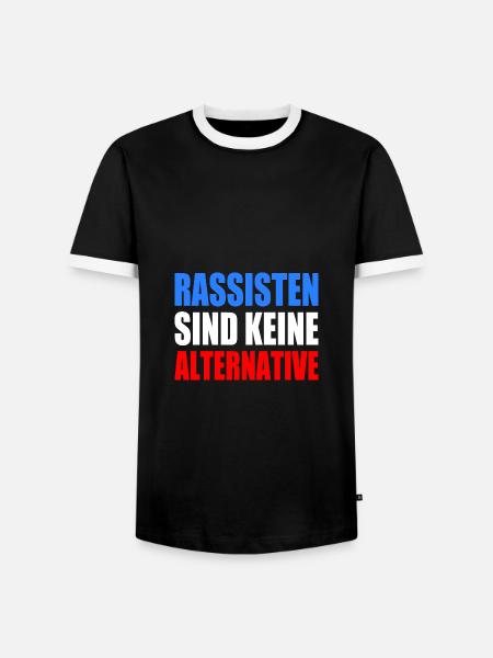 rassisten sind keine alternative - Männer Kontrast-T-Shirt - Schwarz/Weiß