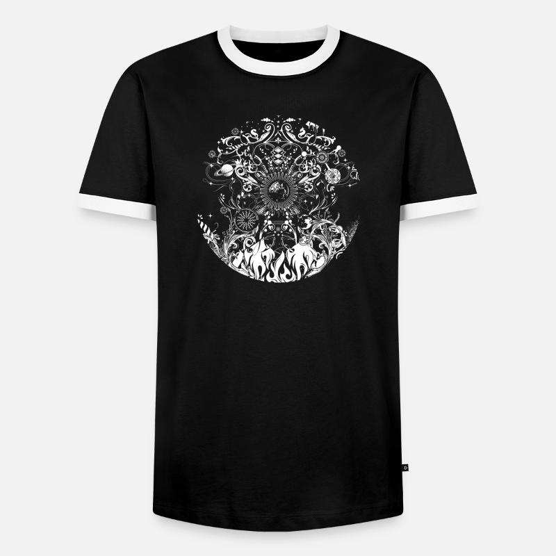 four elements - Men's Ringer Shirt - black/white