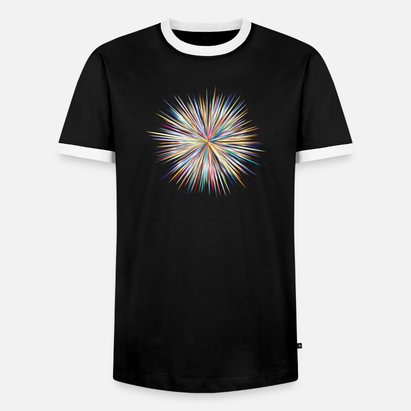 Abstract Explosion - Männer Kontrast-T-Shirt - Schwarz/Weiß