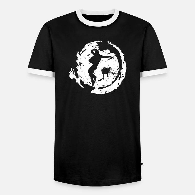 Breakdance - Männer Kontrast-T-Shirt - Schwarz/Weiß