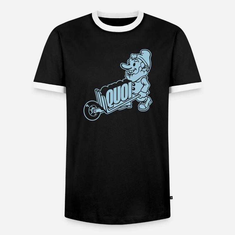 Dwarf wearing what - Men's Ringer Shirt - black/white