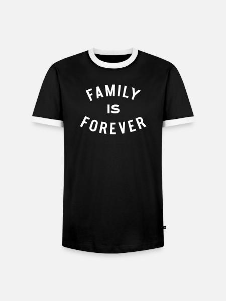 Family is forever - Männer Kontrast-T-Shirt - Schwarz/Weiß