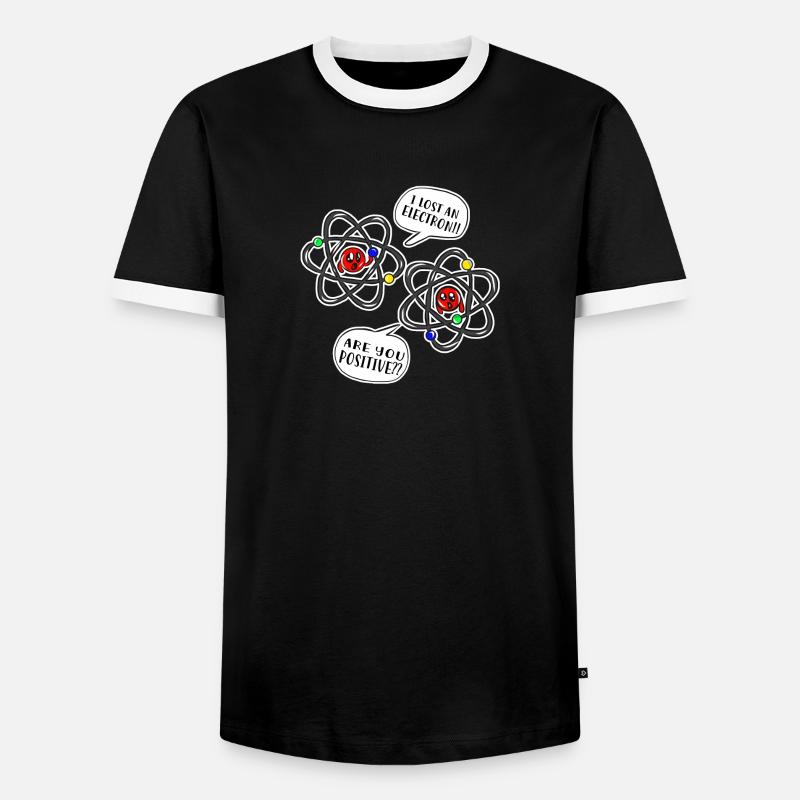 science - Men's Ringer Shirt - black/white