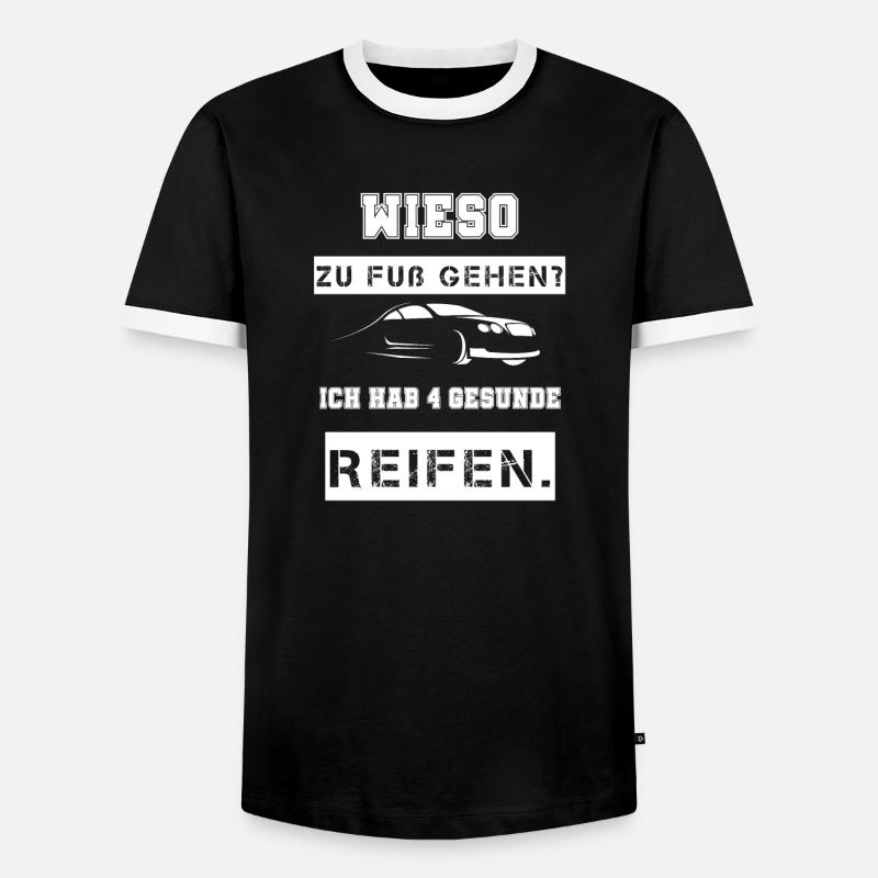Auto Spruch cool - Männer Kontrast-T-Shirt - Schwarz/Weiß
