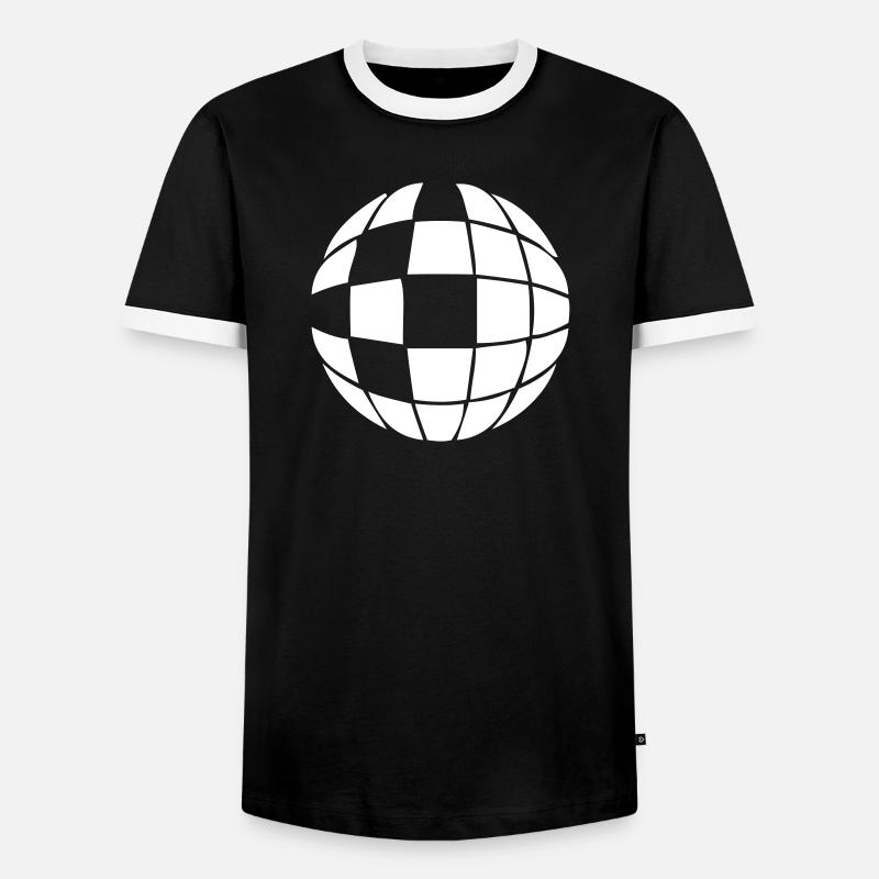 Diskokugel Disko Kugel - Männer Kontrast-T-Shirt - Schwarz/Weiß