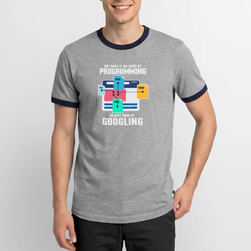 Programmer Programming IT Computer Gift Men's Ringer Shirt