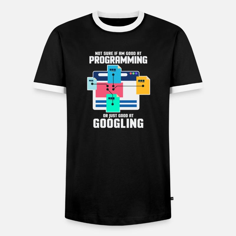 Programmeur Programmation Informatique Cadeau - T-shirt contrasté Homme - noir/blanc