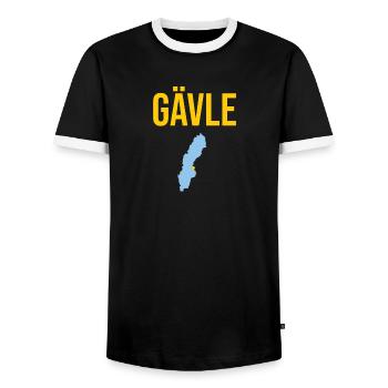 Gaevle Schweden Gavle Sverige Gåvle Sweden - Männer Kontrast-T-Shirt - Schwarz/Weiß - Vorne - AI Model Female 172 light (172cm) & AI Model Male 178 light (178cm)