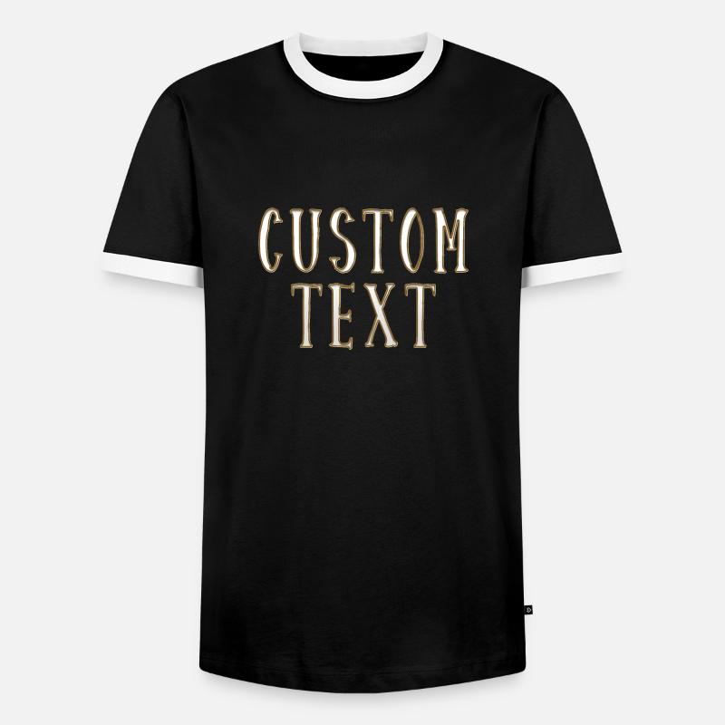 Custom Text - Männer Kontrast-T-Shirt - Schwarz/Weiß