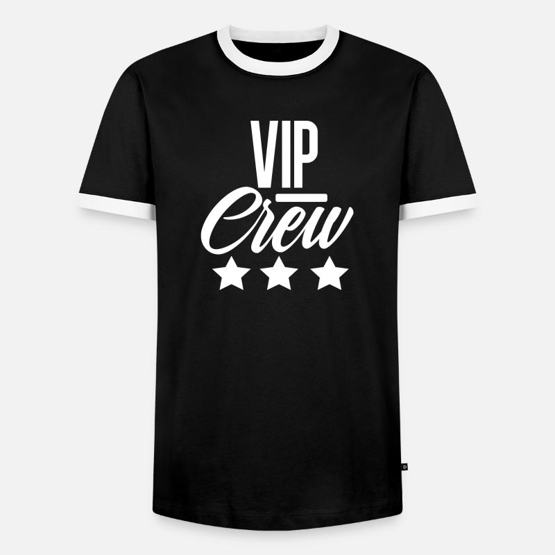 VIP CREW - Men's Ringer Shirt - black/white
