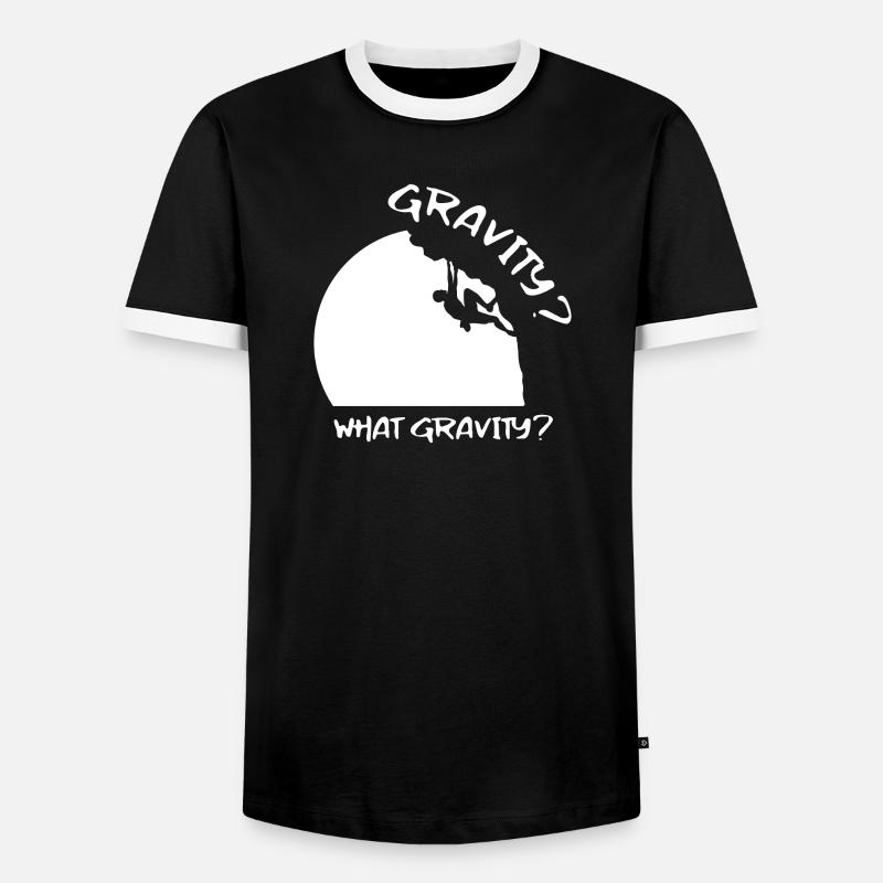 Felsklettern Bergsteigen Boulder Klettern Spruch - Männer Kontrast-T-Shirt - Schwarz/Weiß