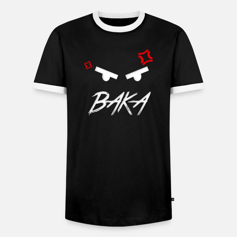 Baka Anime Expression - Men's Ringer Shirt - black/white