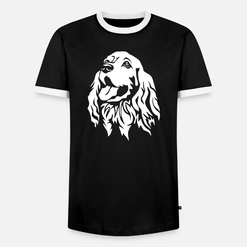 Cocker Spaniel "Black Edition" - Men's Ringer Shirt - black/white