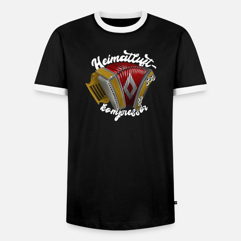 Heimatluftkompressor // hell | ZiachON! - Männer Kontrast-T-Shirt - Schwarz/Weiß