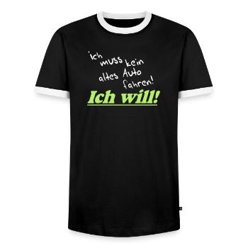Auto Tuning Schrauber Kult Shirt, Altes Auto (25) - Männer Kontrast-T-Shirt - Schwarz/Weiß - Vorne - AI Model Female 172 light (172cm) & AI Model Male 178 light (178cm)