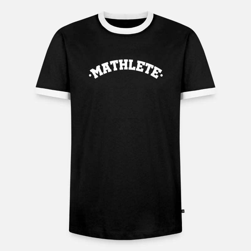 Math math club arithmetic - Men's Ringer Shirt - black/white