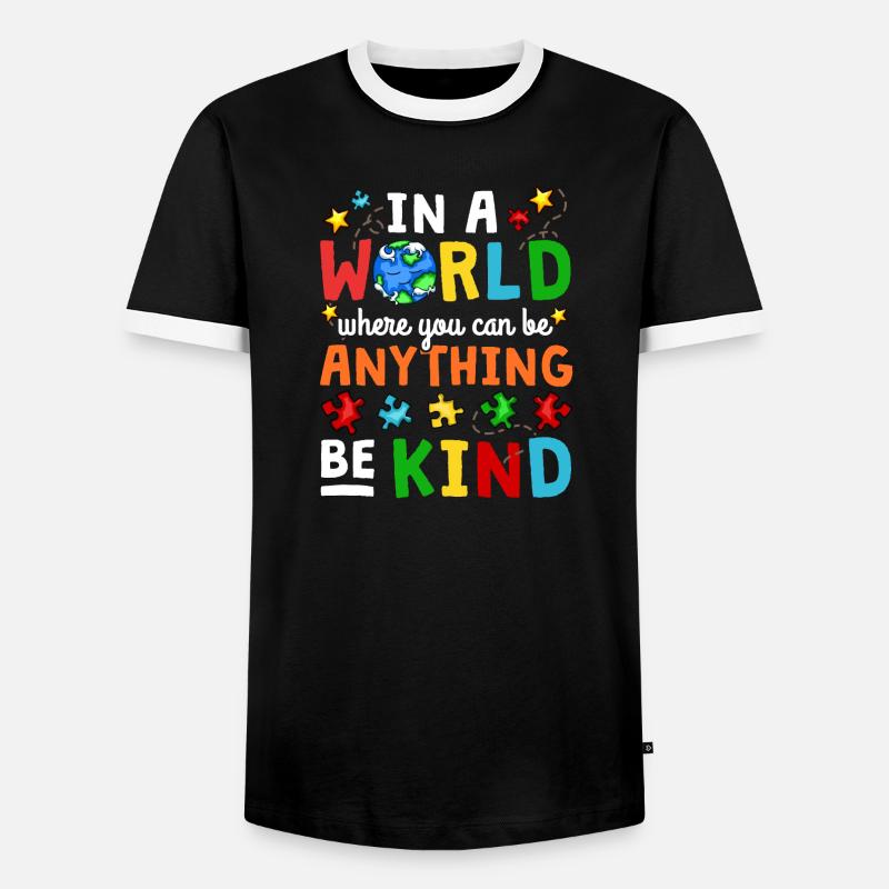 Autismus Bewusstsein - Männer Kontrast-T-Shirt - Schwarz/Weiß