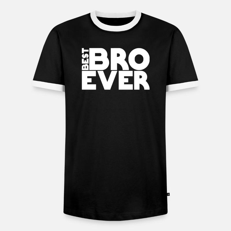 best BRO ever - Men's Ringer Shirt - black/white