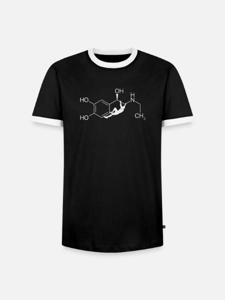Adrenalin – Klettern auf Molekülebene - Männer Kontrast-T-Shirt - Schwarz/Weiß