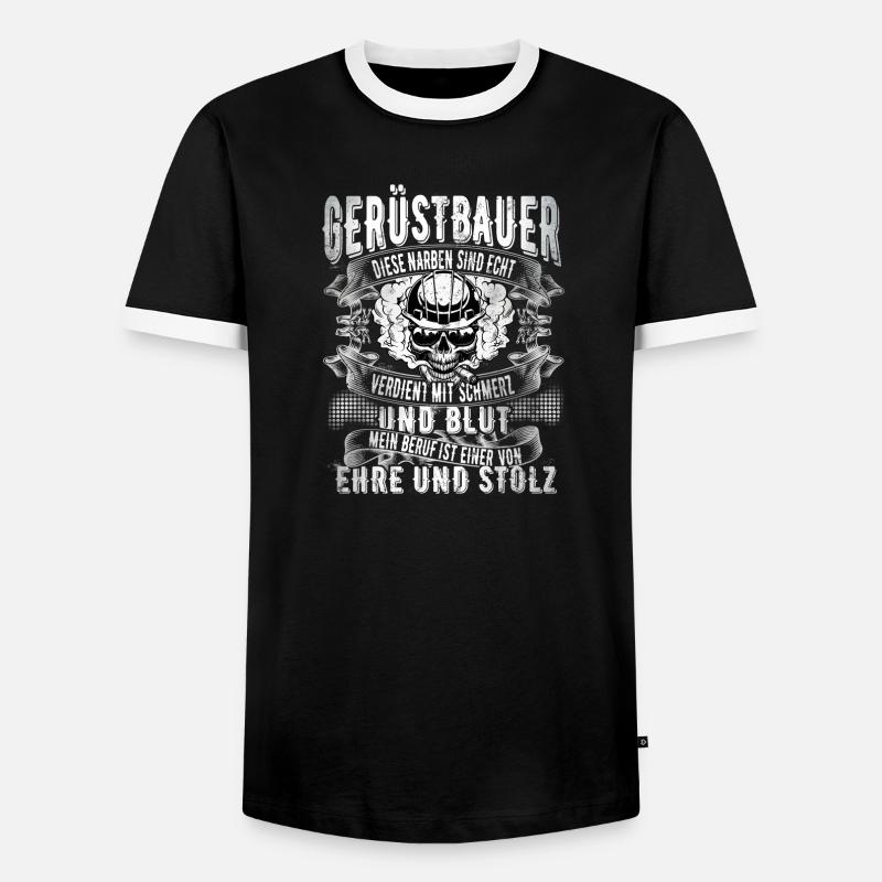 Gerüstbauer - Männer Kontrast-T-Shirt - Schwarz/Weiß