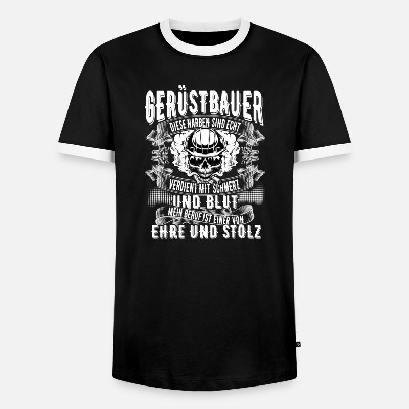 Gerüstbauer - Männer Kontrast-T-Shirt - Schwarz/Weiß