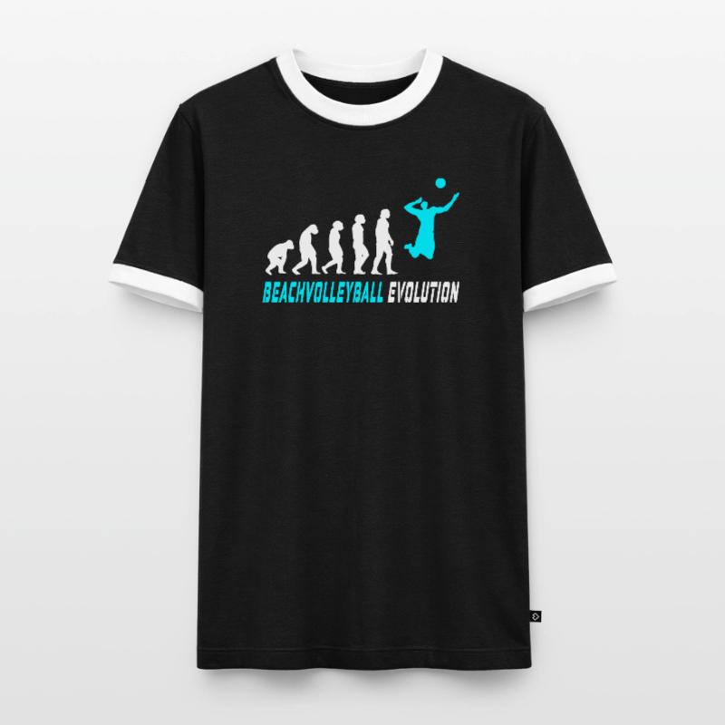 Conception d'évolution de volleyball de plage / idée cadeau T-shirt contrasté Homme