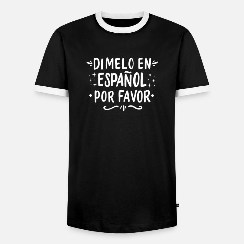 Spanisch Spanischlehrer Sprache - Männer Kontrast-T-Shirt - Schwarz/Weiß