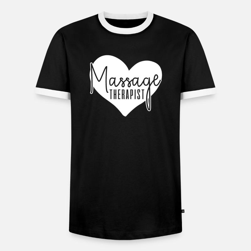 Massagetherapeut Massagetherapie - Männer Kontrast-T-Shirt - Schwarz/Weiß